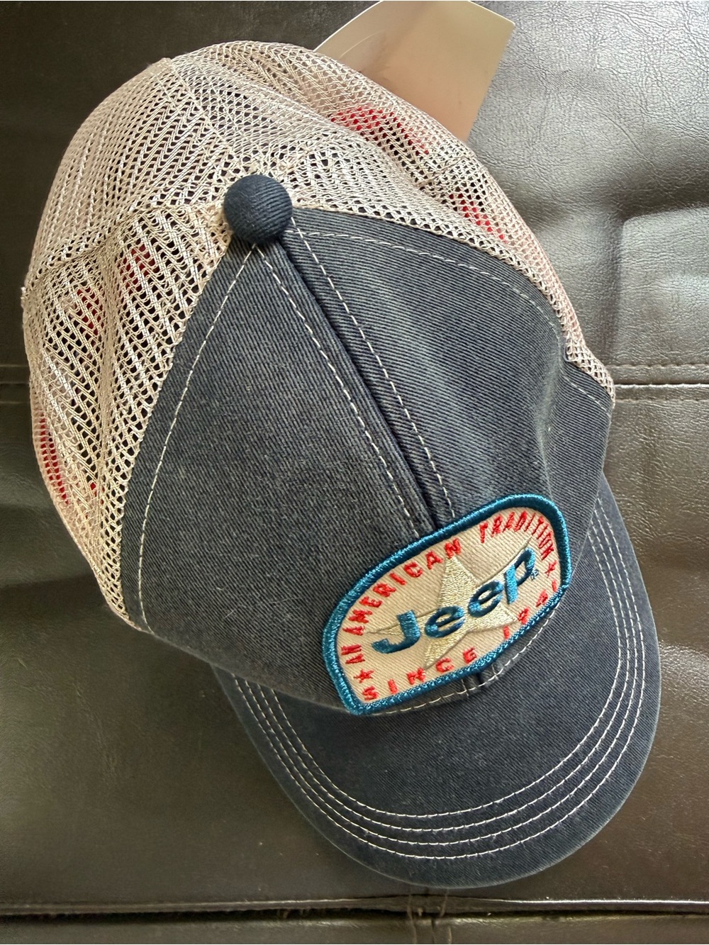 Jeep Dark Blue Cap with Teal and Beige Patch